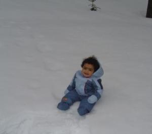 Sitting in the snow - Killington, March 2008