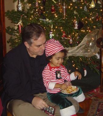 Daddy and Alexander at the Fiscarellis 2008 Open House