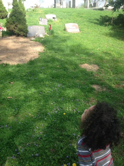 Daniel watching the balloons.